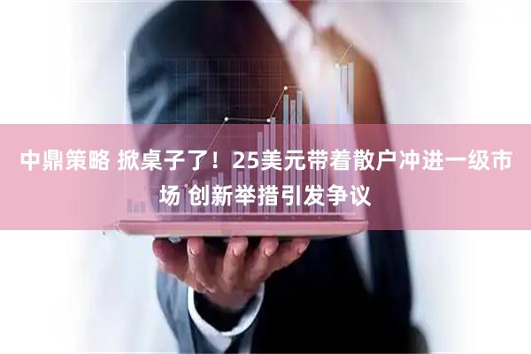 中鼎策略 掀桌子了！25美元带着散户冲进一级市场 创新举措引发争议