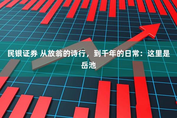 民银证券 从放翁的诗行，到千年的日常：这里是岳池