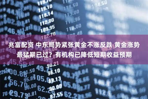 兆富配资 中东局势紧张黄金不涨反跌 黄金涨势最猛期已过？有机构已降低短期收益预期
