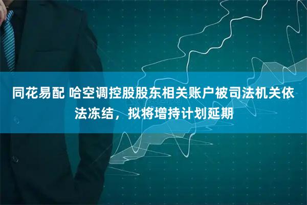同花易配 哈空调控股股东相关账户被司法机关依法冻结，拟将增持计划延期