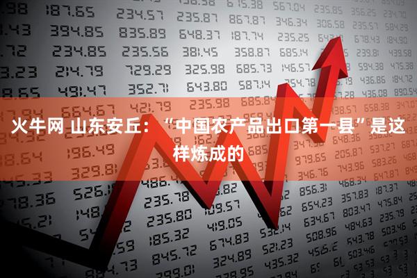 火牛网 山东安丘：“中国农产品出口第一县”是这样炼成的