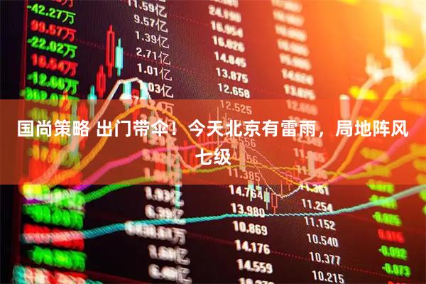 国尚策略 出门带伞！今天北京有雷雨，局地阵风七级