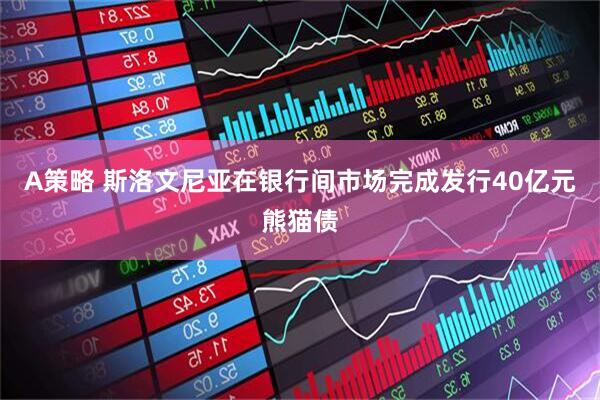 A策略 斯洛文尼亚在银行间市场完成发行40亿元熊猫债