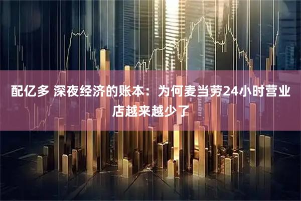 配亿多 深夜经济的账本：为何麦当劳24小时营业店越来越少了