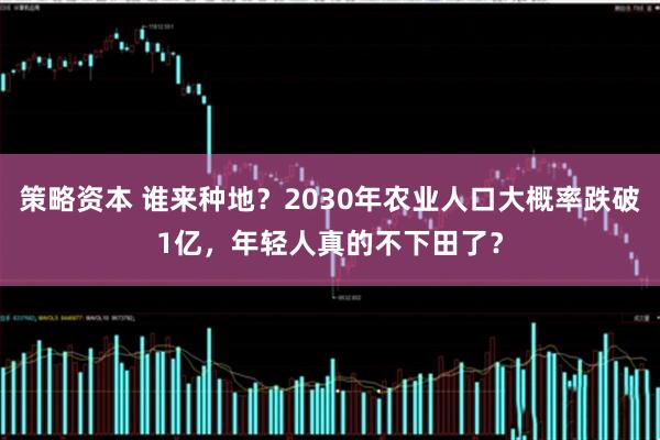 策略资本 谁来种地？2030年农业人口大概率跌破1亿，年轻人真的不下田了？
