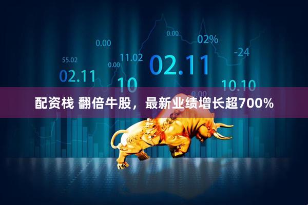 配资栈 翻倍牛股，最新业绩增长超700%
