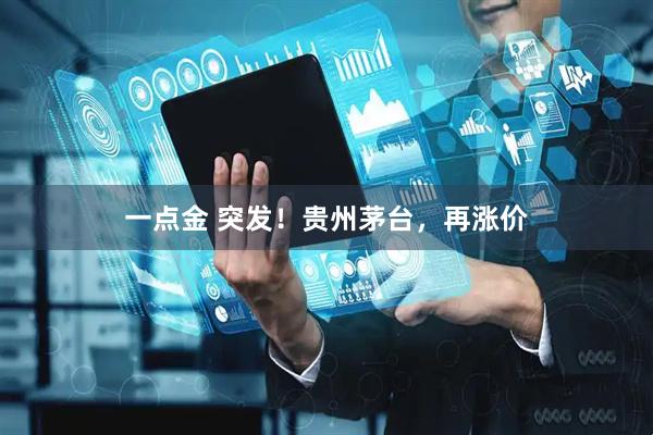 一点金 突发！贵州茅台，再涨价