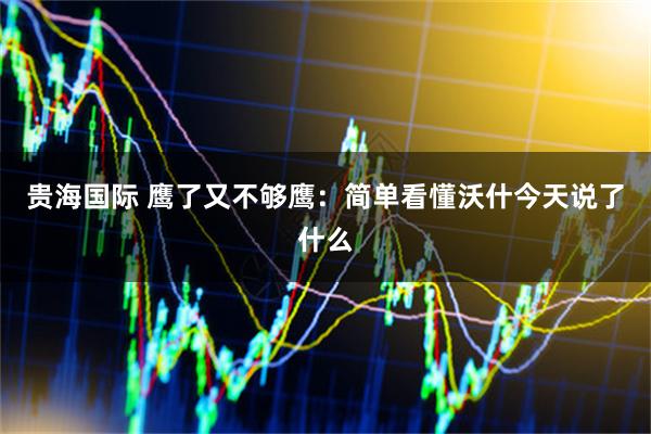 贵海国际 鹰了又不够鹰:简单看懂沃什今天说了什么